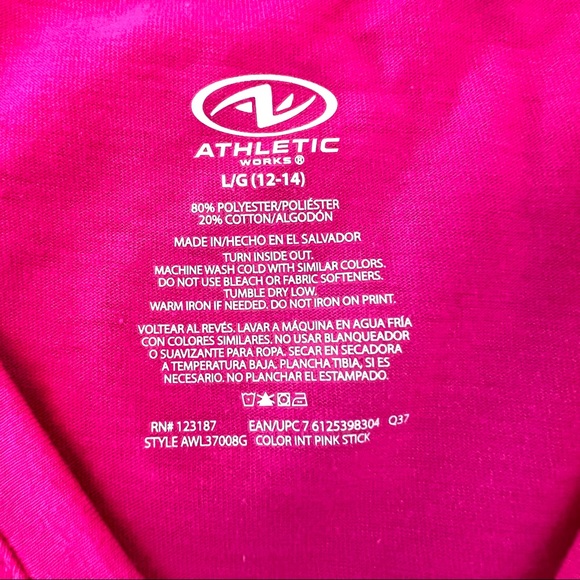 ✅ Athletic Works Hot Pink AFTER THIS WE’RE GETTING TACOS NWOT T-Shirt B8/31 - Picture 4 of 8